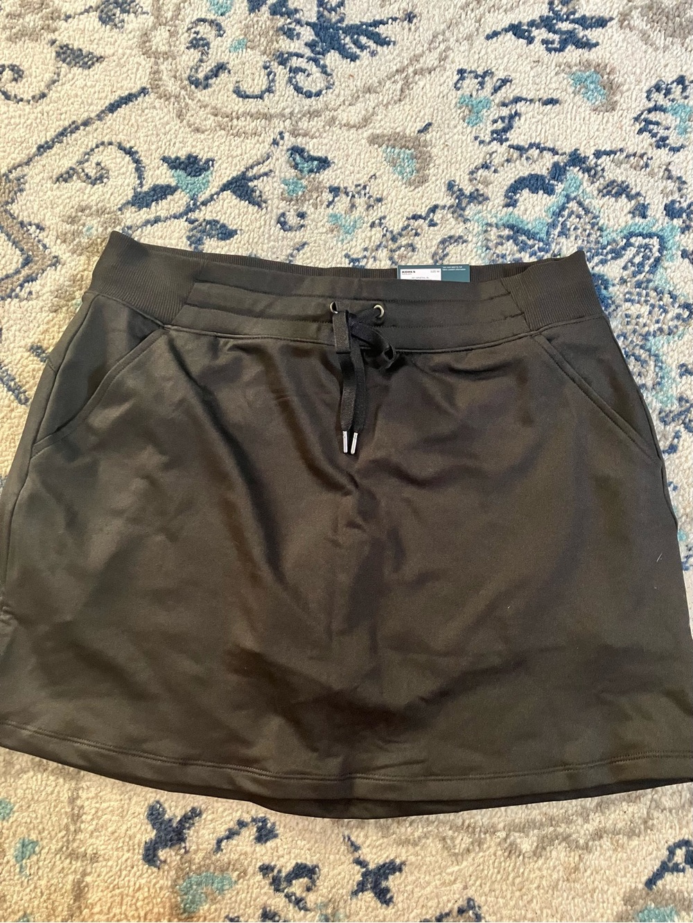 Black Drawstring Casual Skort - tek gear athletic